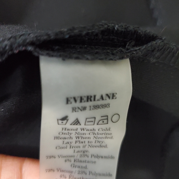 Everlane Black Thick Boxy Blouse, Size Large - Picture 8 of 10